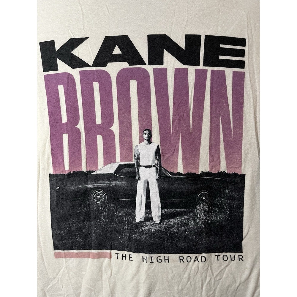 Kane Brown High Road Tour Tee SZ  Medium Cream Color
